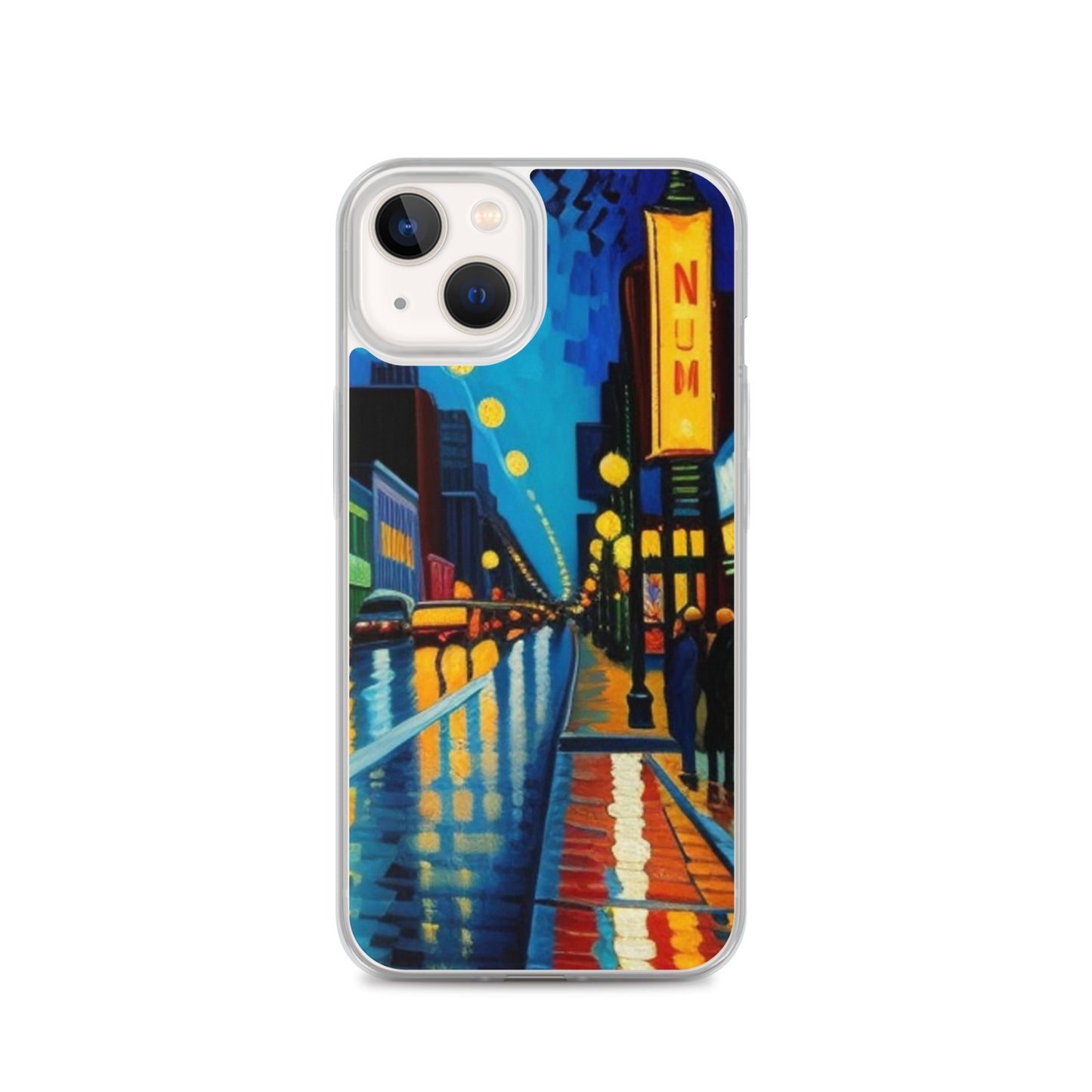 Clear Case for iPhone® City Nightlife AI Painting