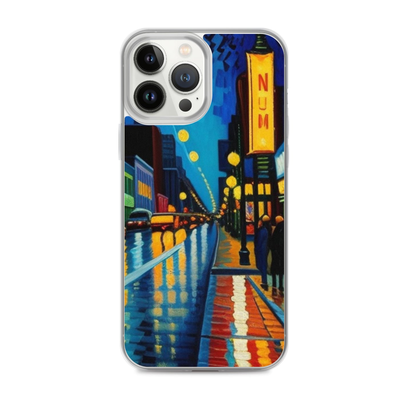 Clear Case for iPhone® City Nightlife AI Painting
