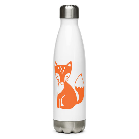 Stainless Steel Water Bottle Sitting Fox