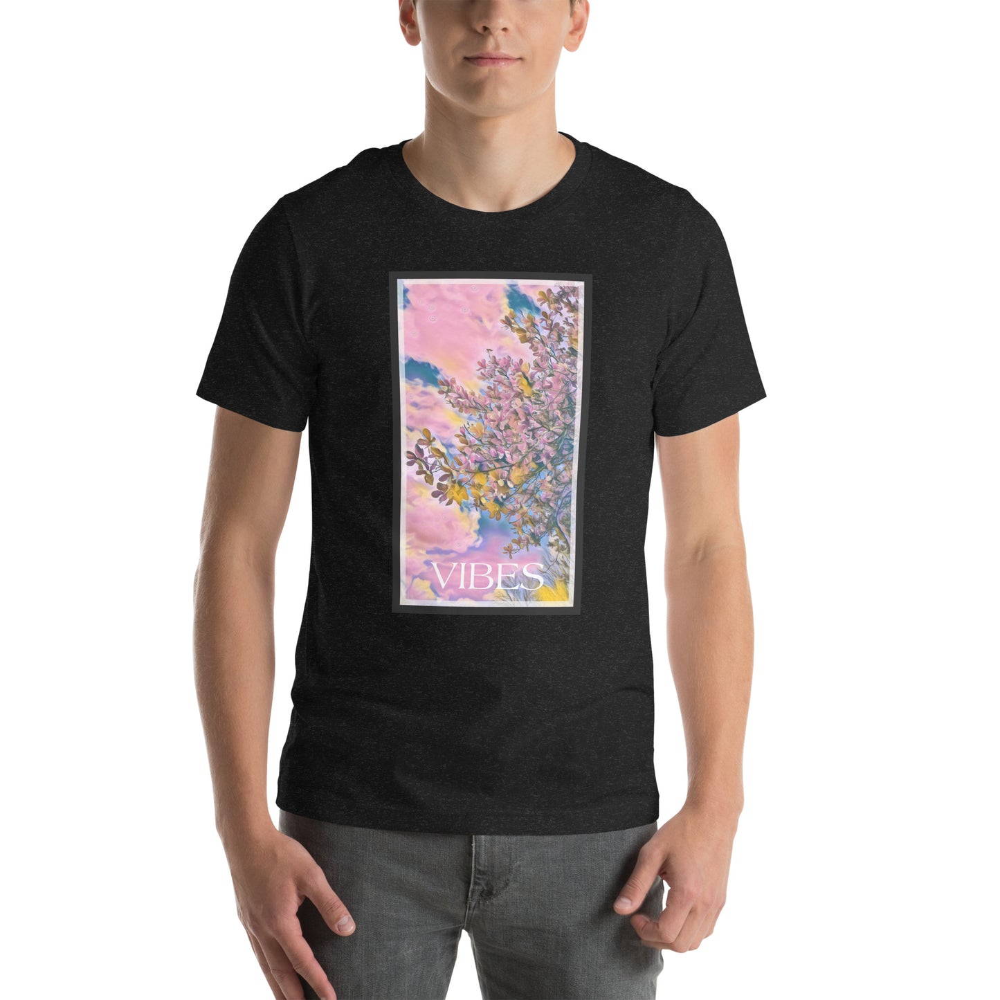 Unisex t-shirt Vibes Floral Psychedelic Art